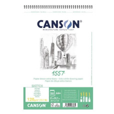 Альбом для графіки на спіралі Canson 1557 Croquis, 120 г/м2, A4 50 аркушів