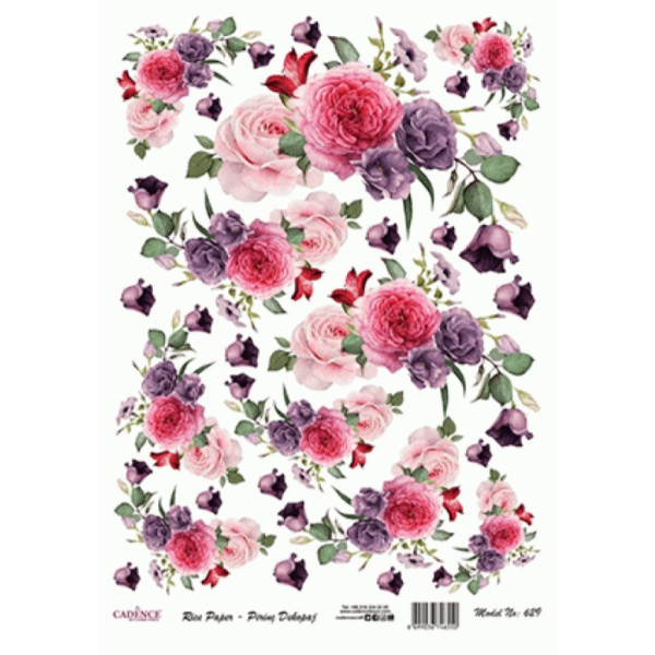 Декупажная карта на рисовой бумаге Rice Paper Decoupage Cadence, №3, №629