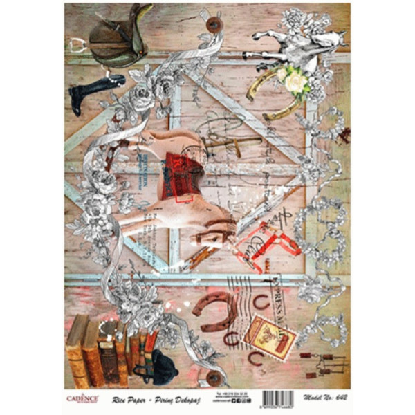 Декупажная карта на рисовой бумаге Rice Paper Decoupage Cadence, №442