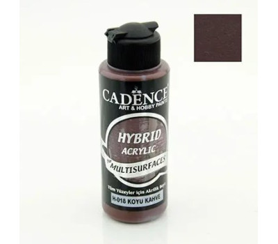 Акрилова фарба для всіх поверхонь Hybrid Acrylic Cadence №18, 120 мл, Dark Brown Темно-коричнева