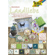 Набір паперу для творчості Folia Love for the countryside 270 г/м2, 24х34 см, 26 шт