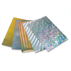 Картон голографічний Folia Holographic Card 230 г/м2,50x70 см, Gold Stars Золоті зірки