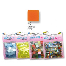 Мозаїка Folia Gloss, 45 г/м2, 5x5 мм, 700 шт, № 40 Orange Помаранчевий