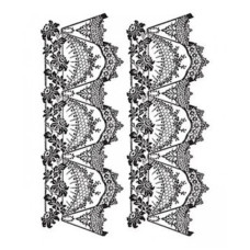 Кружевной трансфер черный Water Application Lace Transfer Cadence Black, 17х25 см