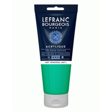 Акриловая краска Lefranc Fine Acrylic Color, 200 мл, № 549, Veronese Green Shade Веронский Зеленый