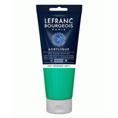 Акрилова фарба Lefranc Fine Acrylic Color, 200 мл №549, Veronese Green Shade Веронський Зелений