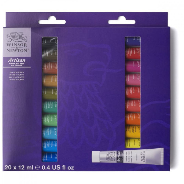 Набір водорозчинних олійних фарб Winsor Newton Artisan Water Mixable Oil Colour, 20х12 мл