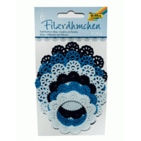 Набір висічок із фетру для декорування Folia Felt Frames Blue 150 г/м2, d 7-10 см, сині відтінки