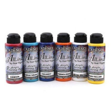 Набор красок для флюид арта Fluid Art, Cadence Pouring effect medium, 6 шт