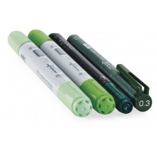 Набір спиртових маркерів Copic Ciao Set Doodle Pack Green, Зелені відтінки 2+1+1 шт