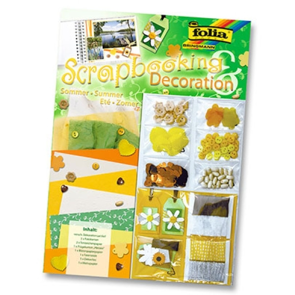 Набір для скрапбукінгу Folia Scrapbooking Deco-Set Summer Літо