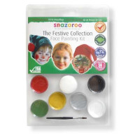 Набор красок для грима Snazaroo, кисточка + губка Festive Collection Clam, 6х2 мл арт 1182040