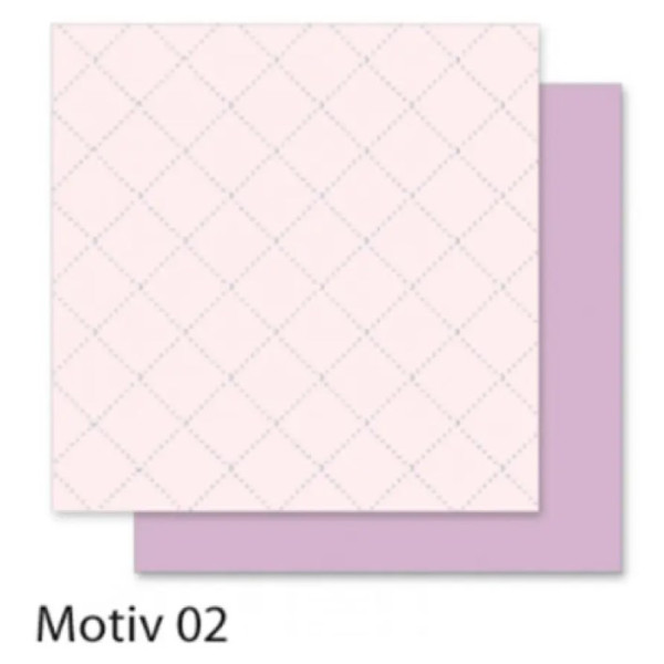 Бумага для скрапбукинга Design Papers Romantic Романтика 190 г/м2, 30,5x30,5 см, №02