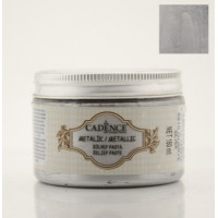 Текстурная паста для ткани металлик Fabric Metallic Relief Past Cadence, 150 мл, Серебро