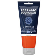 Акриловая краска Lefranc Fine Acrylic Color, 80 мл, № 201, Orange Оранжевый