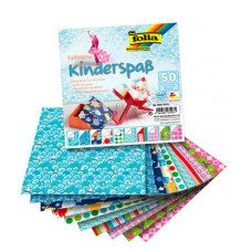 Набор бумаги для оригами Folia Kids, 15х15 см, 80 гр., 50 листов