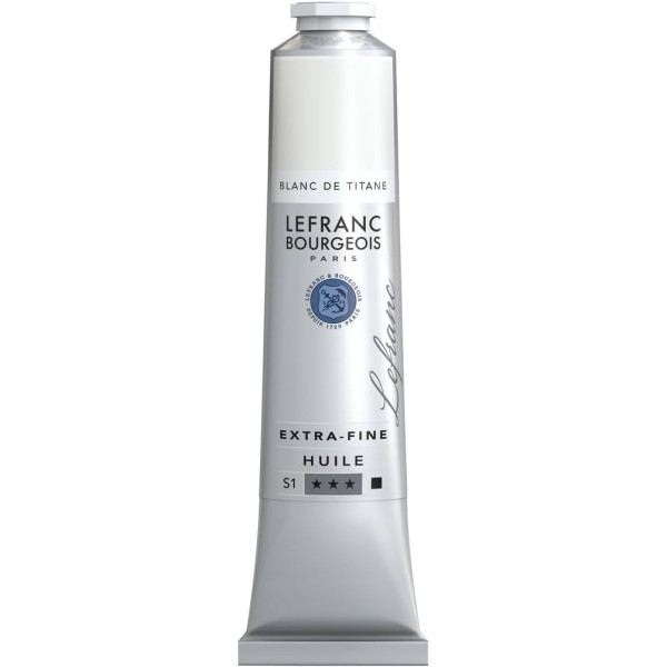Масляная краска Lefranc Fine 40 мл, №008, Титановые белила (Titanium white row)
