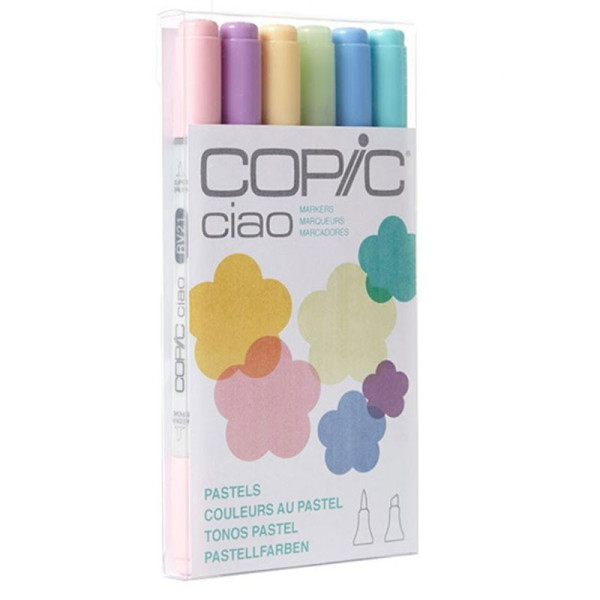 Набір спиртових маркерів Copic Ciao Set Pastels Пастельні тони, 6 шт