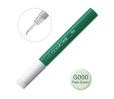 Чорнило для заправки маркерів Copic Ink G-000 Pale green Пастельно-зелений, 12 мл