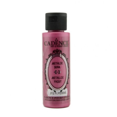 Акриловая краска с эффектом металлик Metallic Paint Cadence, 70 мл, Темно-розовый
