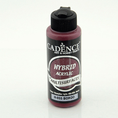 Універсальна акрилова фарба Hybrid Acrylic for Multisurfaces Cadence № 55, 120 мл, Bordeaux Бордо