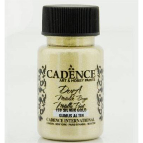 Акрилова фарба металік Cadence Dora Metallic Paint, 50 мл, Золоте срібло