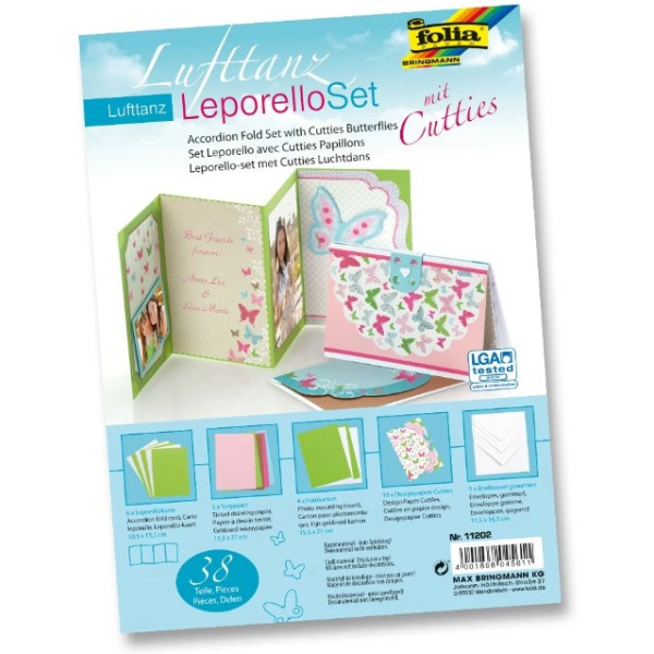Набір листівок-фоторамок Folia Leporello-folding sets with Cutties Butterflies (Метелики) арт. 11202
