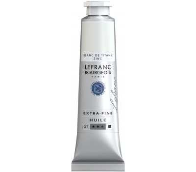 Олійна фарба Lefranc Extra Fine 40 мл №013 Titanium zinc white Титанові цинкові білила