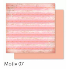 Бумага для скрапбукинга Design Papers Romantic Романтика 190 г/м2, 30,5x30,5 см, №07