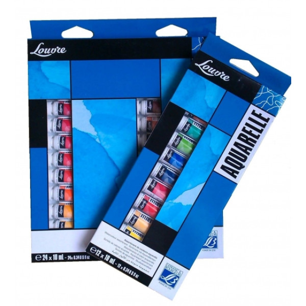 Акварельні фарби набір louvre 24x10 мл