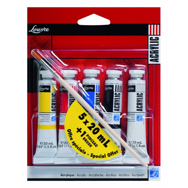 Краски акрил Louvre набор Acrylic Set 5x20 мл 806788