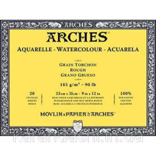 Блок для акварели крупнозернистый Arches Rough Grain 185 гр, 23x31 см 20 листов арт 1795078