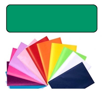 Папір обгортковий тишею однотонний Folia Tissue Paper 20 г/м2, 50x70 см, 13 листів, №52 Dark green Темно-зелений