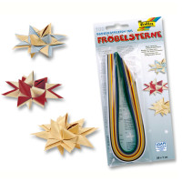 Набір паперів для квілінгу Folia Quilling Papers Christmas 130 г/м2, 1х35 см Асорті, 100 шт