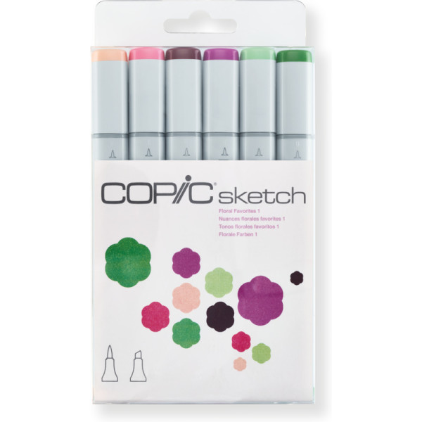 Набір спиртових маркерів Copic Sketch Set Floral Favorites 1, 6 шт