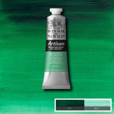 Краска масляная водорастворимая Winsor Artisan Water Mixable 37 мл, № 521, Phthalo Green / Yellow Shade Зеленый с Желтым Оттенком