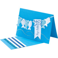 Заготовка для открытки прямоугольная Folia Cards, 220 г/м2, 10,5x15 см, № 33 Pacific blue Голубой