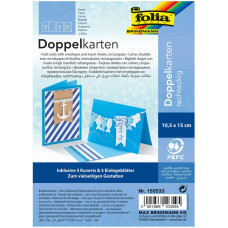 Заготовка для открытки прямоугольная Folia Cards, 220 г/м2, 10,5x15 см, № 33 Pacific blue Голубой