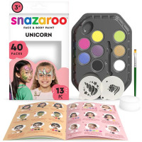 Набор для грима Snazaroo Unicorn Butterfly: 8 цветов, 1 губка, 1 кисточка, 2 трафарета, буклет