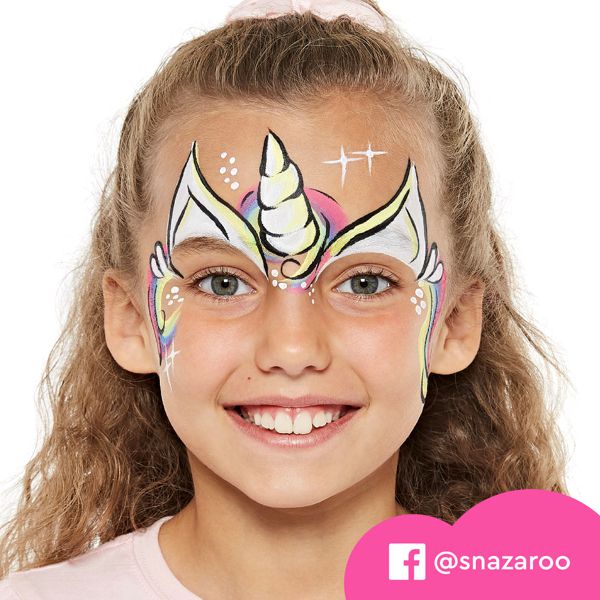 Набор для грима Snazaroo Unicorn Butterfly: 8 цветов, 1 губка, 1 кисточка, 2 трафарета, буклет