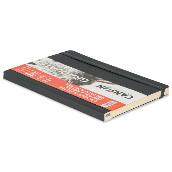Блокнот Canson Graduate Sketch and Notes, мягкая обложка, 90 г, 14,8x21 см, 184 листов, Dark grey