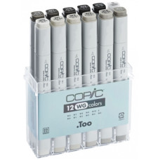 Набір спиртових маркерів Copic Classic Set Warm Grey Теплий сірий, 12 шт