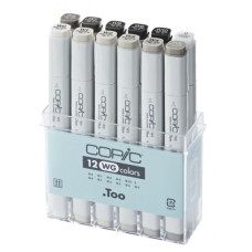Набір спиртових маркерів Copic Classic Set Warm Grey Теплий сірий, 12 шт