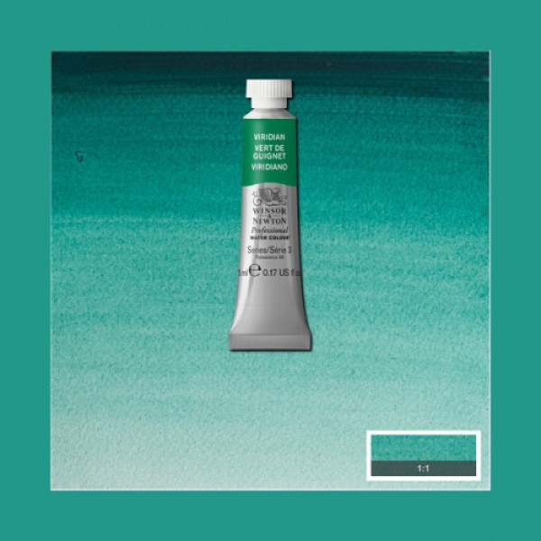 Акварельна фарба Winsor Newton Professional, № 692, Viridian Вірідіан, 5 мл