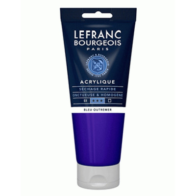 Акриловая краска Lefranc Fine Acrylic Color, 200 мл, № 043, Ultramarine Blue Ультрамарин