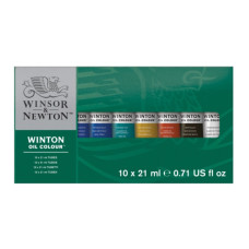 Набор масляных красок Winton Newton Oil Colour, 10 шт, тубы объемом 21 мл в подарочной коробке