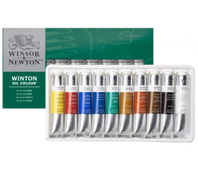 Набор масляных красок Winton Newton Oil Colour, 10 шт, тубы объемом 21 мл в подарочной коробке