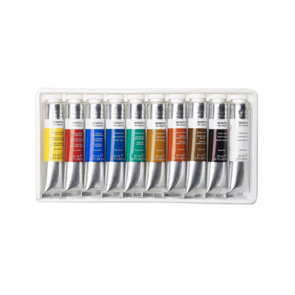 Набір масляних фарб Winton Newton Oil Colour, 10 шт, туби об'ємом 21 мл у подарунковій коробці