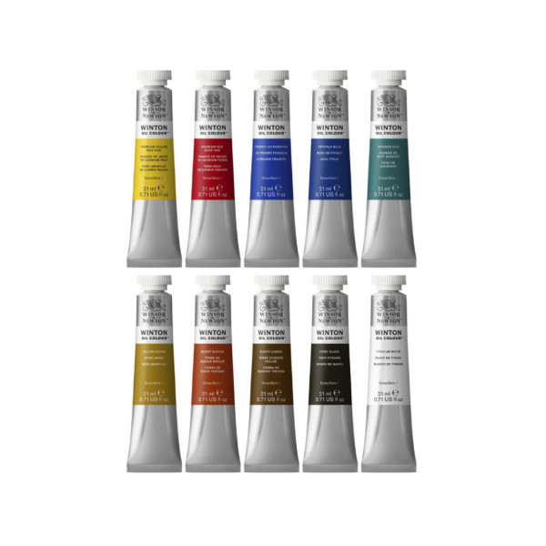 Набір масляних фарб Winton Newton Oil Colour, 10 шт, туби об'ємом 21 мл у подарунковій коробці