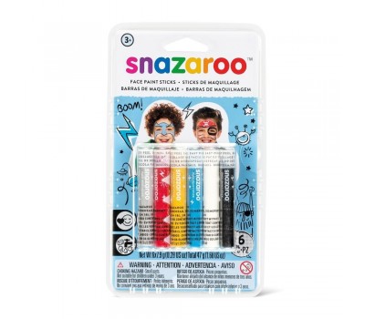 Фарба для гриму в наборі Snazaroo Boys 6 face painting sticks set